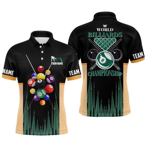 World Billiards Championship Custom Name 3D All Over Print Billiard Polo Shirts For Men TDM0092