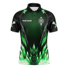 Load image into Gallery viewer, Personalized Green Dartboard Icy Darts Polo &amp; 1/4 Zip Custom Dart Shirt For Men, Darts Team Jersey TDM5717