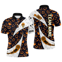 Load image into Gallery viewer, Personalized Funny Pumpkin Pattern Halloween Darts Shirts For Men, Halloween Gifts For Darts Lover TDM2735