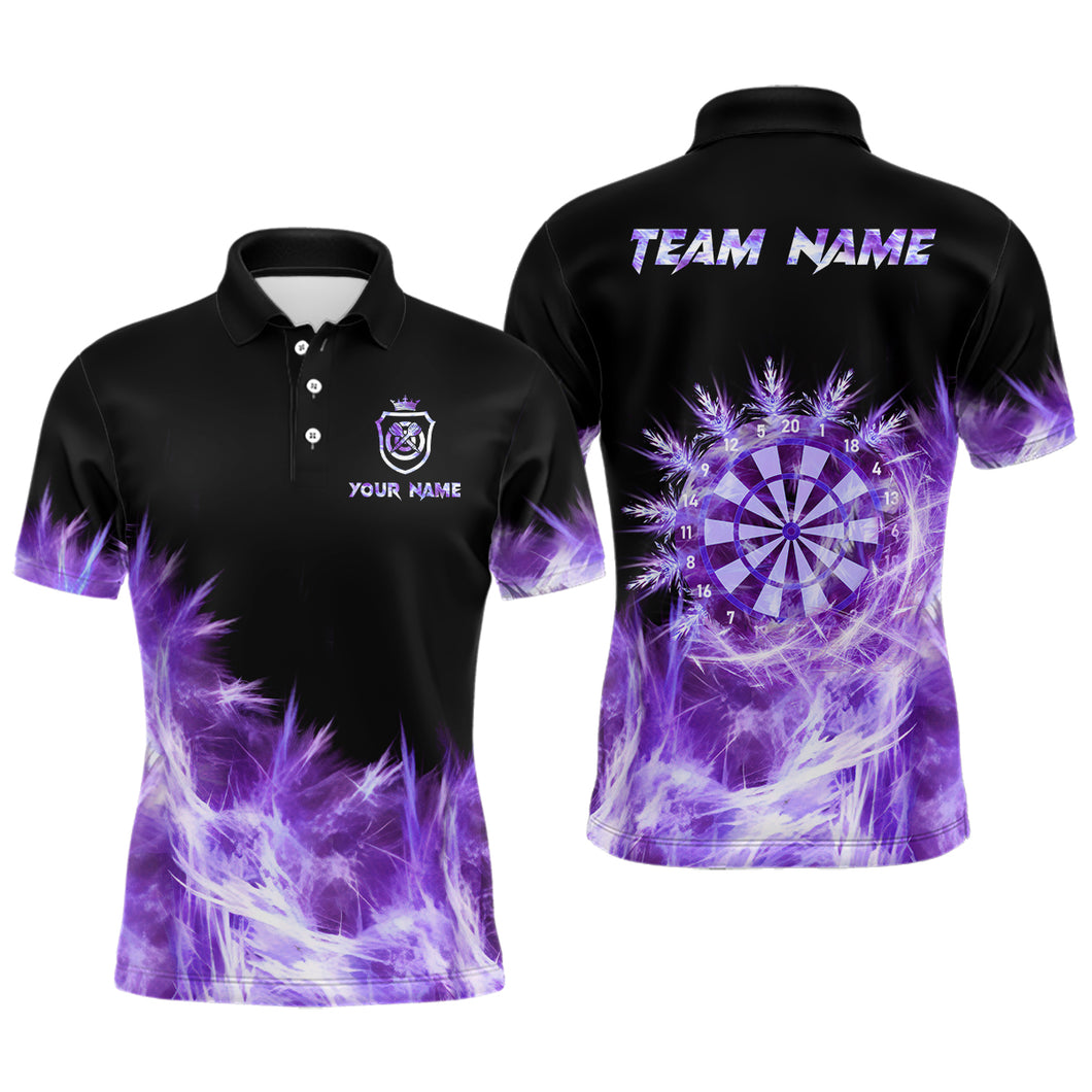 Icy Purple Light Mens Darts Polo & Quarter Zip Shirts Custom Dart Shirts For Team Darts Jerseys TDM2977