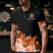 Load image into Gallery viewer, Icy Orange Light Mens Darts Polo &amp; Quarter Zip Shirts Custom Dart Shirts For Team Darts Jerseys TDM2978