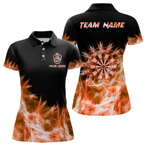 Icy Orange Light Womens Darts Polo & Quarter Zip Shirts Custom Dart Shirts For Team Darts Jerseys TDM2978