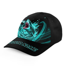Load image into Gallery viewer, Personalized Turquoise 8 Ball Shark Billiard Hats For Pool Player Custom 3D Billiard Baseball Caps TDM3733