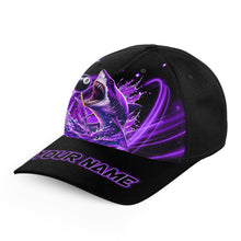 Load image into Gallery viewer, Personalized Purple 8 Ball Shark Billiard Hats For Pool Player Custom 3D Billiard Baseball Caps TDM3734