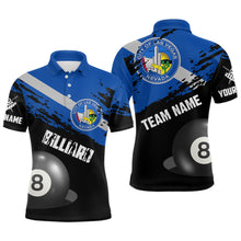 Load image into Gallery viewer, Personalized Grunge Las Vegas Flag 8 Ball Billiard Shirts For Men Custom Patriotic Billiard Jerseys TDM2047