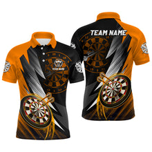 Load image into Gallery viewer, Personalized Turquoise Black Darts Polo &amp; 1/4 Zip Shirts Custom Dart Shirts For Men Dart Jerseys TDM3015