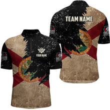 Load image into Gallery viewer, Personalized Retro Florida Flag Billiard Men Pool Shirts Custom Patriotic Billiard Jerseys Uniform TDM2064