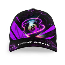 Load image into Gallery viewer, Purple 8 Ball Pool Billiard Caps Hats Custom Adjustable 3D Billiard Baseball Caps For Pool Player TDM1486