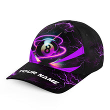 Load image into Gallery viewer, Purple 8 Ball Pool Billiard Caps Hats Custom Adjustable 3D Billiard Baseball Caps For Pool Player TDM1486