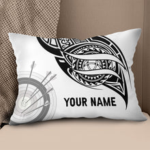 Load image into Gallery viewer, Custom Black White Archery Target Pillow, Archery Throw Pillows Gifts TDM0796