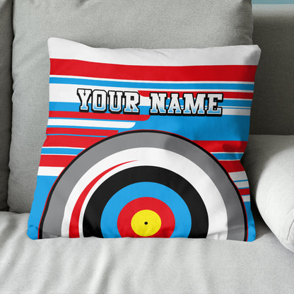 Personalized Archery 3d Target Pillow Custom Name Colorful Throw Pillows TDM0799