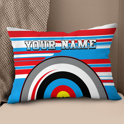 Personalized Archery 3d Target Pillow Custom Name Colorful Throw Pillows TDM0799