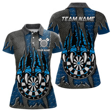 Load image into Gallery viewer, Funny Claw Darts Board Custom Blue Dart Shirts For Women, Personalized Darts League Team Jerseys TDM3054