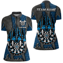 Load image into Gallery viewer, Funny Claw Darts Board Custom Blue Dart Shirts For Women, Personalized Darts League Team Jerseys TDM3054