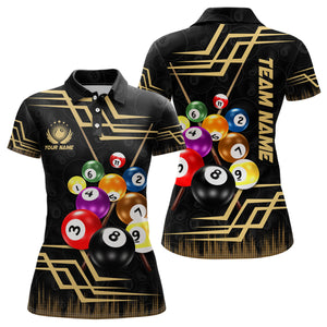 Personalized 3D Billiard Balls Women Polo Shirts Custom Billiards Outfit Idea For Team TDM0411