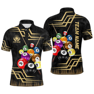 Personalized 3D Billiard Balls Men Polo Shirts Custom Billiards Outfit Idea For Team TDM0411