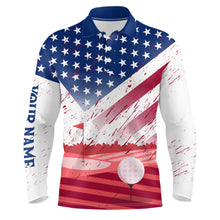 Load image into Gallery viewer, Mens Golf Polo Shirts Custom American Flag Best Patriotic Golf Shirts For Team Golfer, Golf Gifts TDM1893