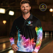Load image into Gallery viewer, Icy Colorful Light Men&#39;s Bowling Shirt Custom Bowling Jersey Outfit Team Polo &amp; Quarter Zip TDM4654