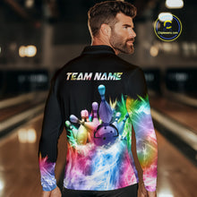 Load image into Gallery viewer, Icy Colorful Light Men&#39;s Bowling Shirt Custom Bowling Jersey Outfit Team Polo &amp; Quarter Zip TDM4654