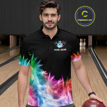 Load image into Gallery viewer, Icy Colorful Light Men&#39;s Bowling Shirt Custom Bowling Jersey Outfit Team Polo &amp; Quarter Zip TDM4654