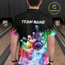 Load image into Gallery viewer, Icy Colorful Light Men&#39;s Bowling Shirt Custom Bowling Jersey Outfit Team Polo &amp; Quarter Zip TDM4654