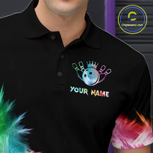 Load image into Gallery viewer, Icy Colorful Light Men&#39;s Bowling Shirt Custom Bowling Jersey Outfit Team Polo &amp; Quarter Zip TDM4654