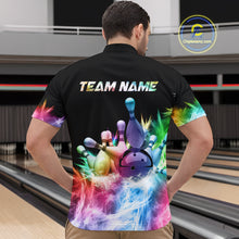 Load image into Gallery viewer, Icy Colorful Light Men&#39;s Bowling Shirt Custom Bowling Jersey Outfit Team Polo &amp; Quarter Zip TDM4654