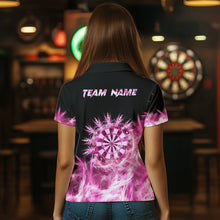 Load image into Gallery viewer, Icy Pink Light Womens Darts Polo &amp; Quarter Zip Shirts Custom Dart Shirts For Team Darts Jerseys TDM2579