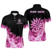 Load image into Gallery viewer, Icy Pink Light Mens Darts Polo &amp; Quarter Zip Shirts Custom Dart Shirts For Team Darts Jerseys TDM2579