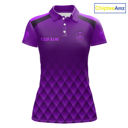 Personalized Purple Geometric Darts Shirt For Women Custom Darts Jersey, Darts Tournament Team Shirt TDM7666