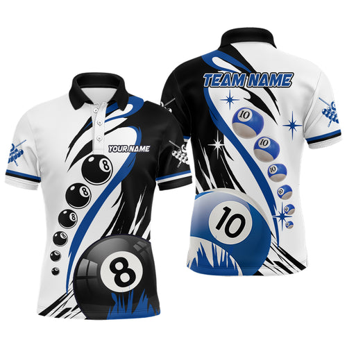 Personalized Billiard 8 Ball & 10 Ball Pool Billiard Shirts For Men Custom Billiard Team Jerseys TDM3650