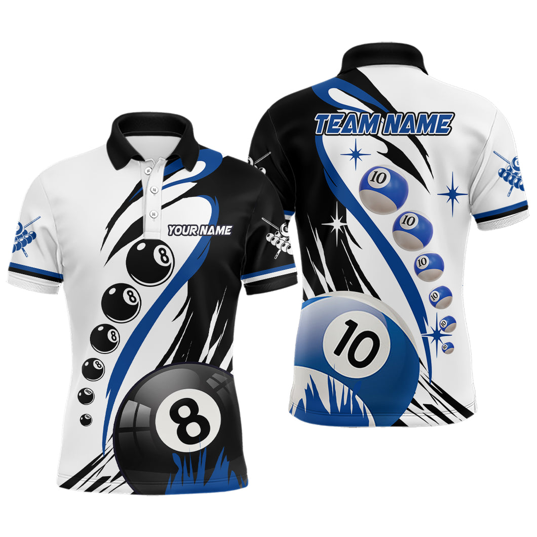 Personalized Billiard 8 Ball & 10 Ball Pool Billiard Shirts For Men Custom Billiard Team Jerseys TDM3650