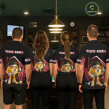 Load image into Gallery viewer, Red Funny 9 Ball Billiard Shirt For Men Custom Pool Team Shirt, Billiard Jersey Polo &amp; 1/4 Zip TDM6614