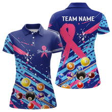 Load image into Gallery viewer, Breast Cancer American Flag Custom Billiard Shirts For Women, Billiard Balls Jerseys, Gift For Pooler TDM2355