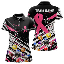 Load image into Gallery viewer, Breast Cancer American Flag Custom Billiard Shirts For Women, Billiard Balls Jerseys, Gift For Pooler TDM2356