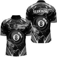 Load image into Gallery viewer, 8 Ball Pool Billiard Jerseys For Men Custom Name Black Billiard Shirts Team League Pool Jerseys TDM1932