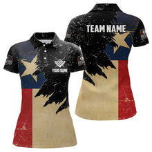 Load image into Gallery viewer, Personalized Retro Texas Flag Billiard Shirts For Women Custom Patriotic Billiard Jerseys Uniform TDM1571