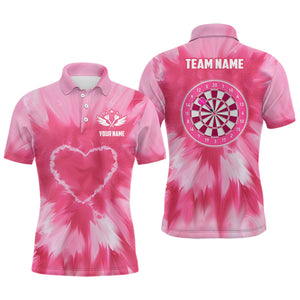 Personalized Pink Tie Dye Darts Board Men Darts Shirts Custom Darts Jerseys, Gift For Darts Lover TDM1580