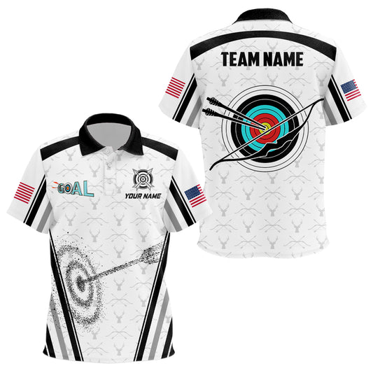 Personalized Name Archery Polo Shirts For Kid Custom Archery 3D Target Shirts, Archery Jerseys TDM0486