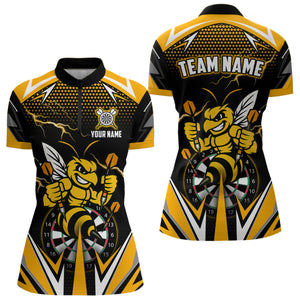 Personalized Funny Bee Lightning Darts Shirt For Women Custom Yellow Black Darts Jersey, Darts Gift TDM4738