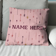 Load image into Gallery viewer, Archery Arrows Custom Pink Throw Pillow, Best Cute Valentines Gifts Idea TDM0872