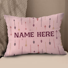 Load image into Gallery viewer, Archery Arrows Custom Pink Throw Pillow, Best Cute Valentines Gifts Idea TDM0872