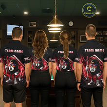 Load image into Gallery viewer, Red Funny 8 Ball Billiard Shirt For Men Custom Pool Team Shirt, Billiard Jersey Polo &amp; 1/4 Zip TDM5645