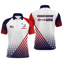 Load image into Gallery viewer, Personalized Patriotic US Flag Archery Men Polo &amp; Quarter-Zip Shirts Custom Team Archery Jerseys  TDM1763