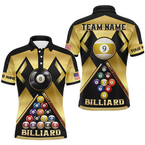 Personalized Yellow Billiard Ball 8 Ball 9 Sport Jerseys For Men, Unique Billiard Shirts For Team TDM2039