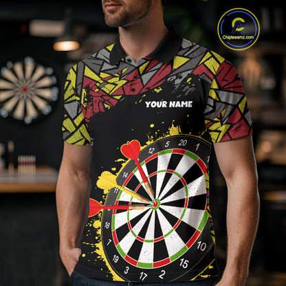 Personalized Graffiti Dart Shirt For Men Custom Funny Darts Jersey Team Polo & Quarter Zip TDM4217
