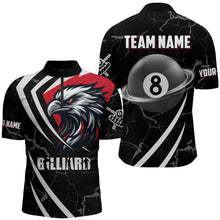 Load image into Gallery viewer, Personalized 8 Ball Pool Eagle Men Billiard Shirts Custom Red And Black Team League Billiard Jersey TDM1937