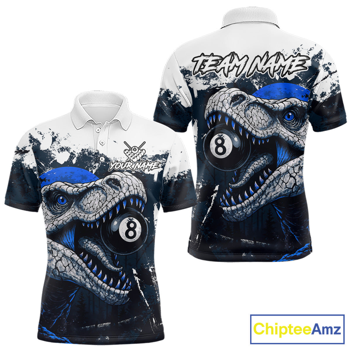 Personalized Sauropod 8 Ball Billiard Shirt For Men Custom Billiard Team Shirts, Pool Jersey |Blue TDM4767