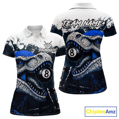 Personalized Sauropod 8 Ball Billiard Shirt For Women Custom Billiard Team Shirts, Pool Jersey |Blue TDM4767