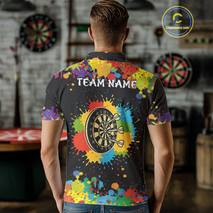Funny Colorful Darts Shirt With Pocket Option For Men Custom Darts Jersey TDM4620